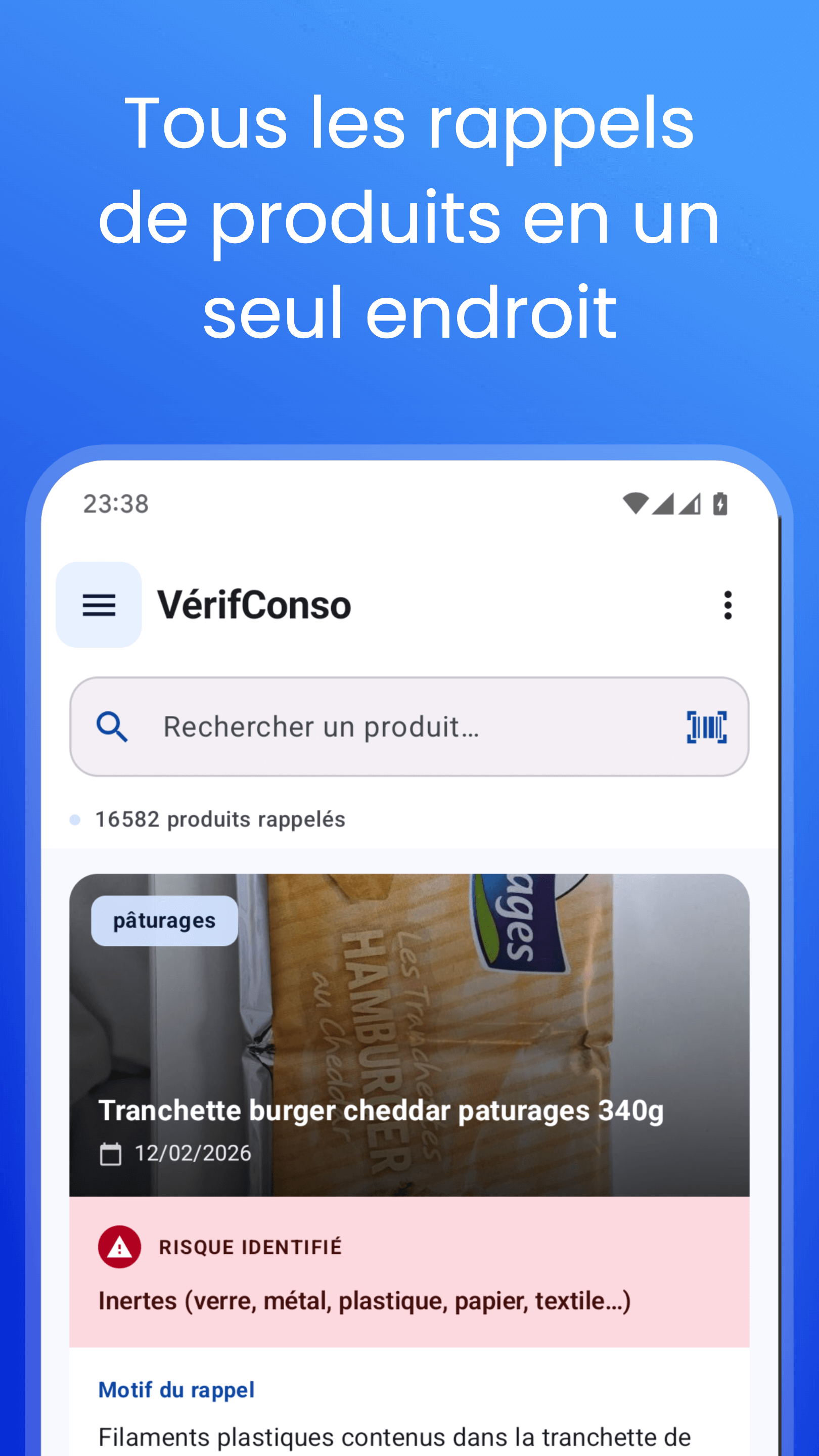 Tous les rappels de produits en un seul endroit